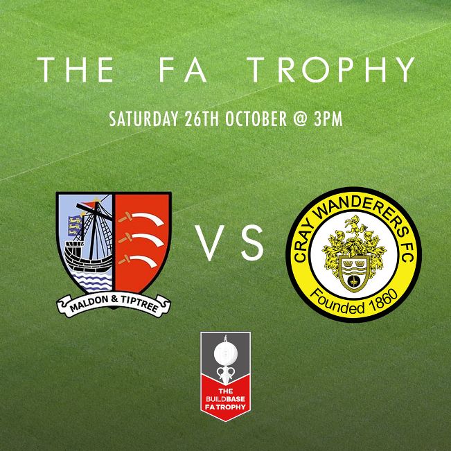 Maldon & Tiptree vs Cray Wanderers – FA Trophy 1st Qualifying Round – 26/10/19, Match Preview & Directions