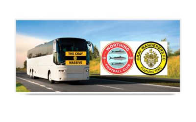 Worthing vs Cray Wanderers, Saturday 8th February – Club Coach travel from Flamingo Park, 11.30 am