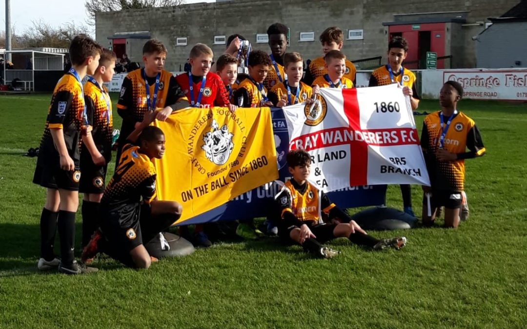 Congratulations –  Cray Wanderers U13s – Kent County Cup Winners 2020
