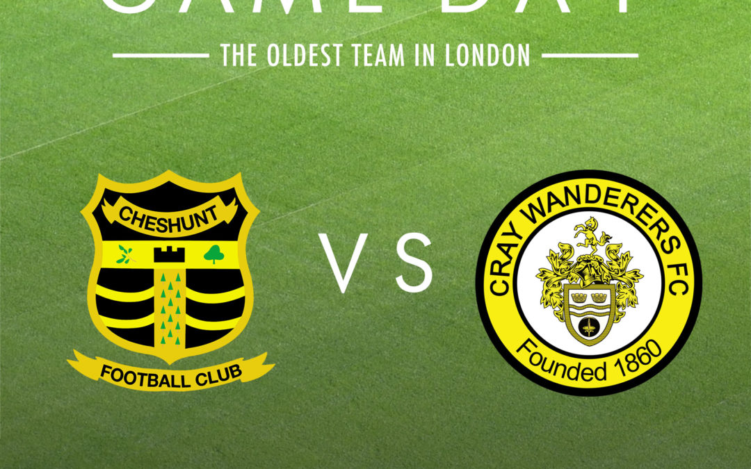 Cheshunt vs Cray Wanderers – BetVictor Isthmian Premier – Saturday 14th March, 3pm – Match Preview & Directions