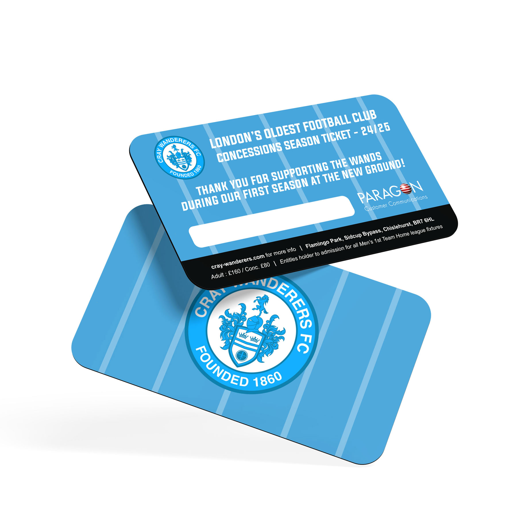 Concessions Season Ticket | Cray Wanderers FC