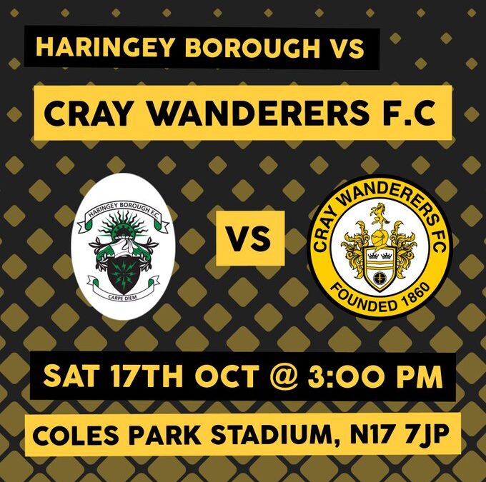 Haringey Borough 1 Cray Wanderers 3 – Pitching In Isthmian Premier, 17/10/20 – Match Report