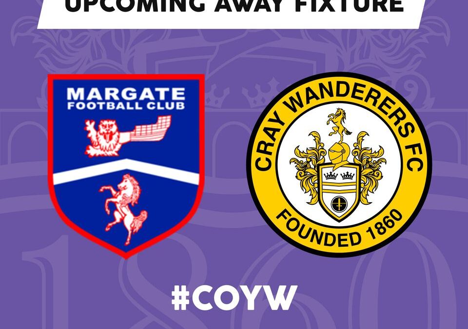 Margate vs Cray Wanderers – Isthmian Premier, Monday 30th August, 3pm – Match Preview & Directions