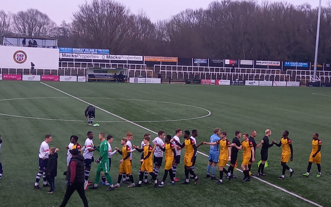 Cray Wanderers 1 Corinthian Casuals 2 – Isthmian Premier, 15/1/22, Match Report