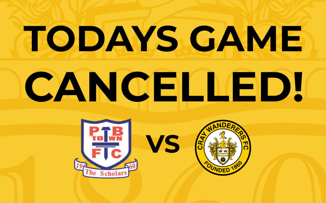GAME CANCELLED – POTTERS BAR VS CRAY