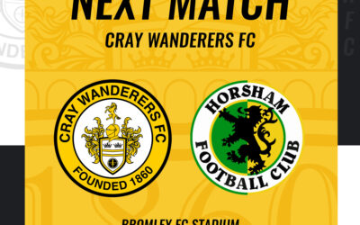 Cray Wanderers vs Horsham, Isthmian Premier – Saturday 25th March, 3 pm – Match Preview