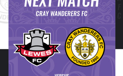 Lewes vs Cray Wanderers – Isthmian Premier, Saturday 12th November, 3 pm – Match Preview, Admission & Directions