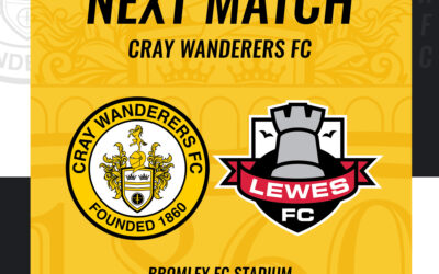 Cray Wanderers vs Lewes – Isthmian Premier, Saturday 28th January, 3 pm – Match Preview