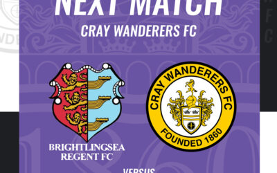 Brightlingsea Regent vs Cray Wanderers – Isthmian Premier, Saturday 18th March, 3 pm – Match Preview & Directions