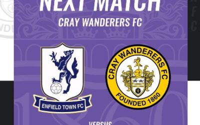 Enfield Town vs Cray Wanderers – Isthmian Premier, Saturday 1st April – 3 pm – Match Preview & Directions