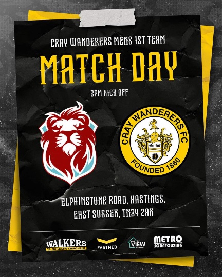 Hastings United vs. Cray Wanderers – Isthmian Premier, Monday 28th August – 3 pm – Match Preview & Directions