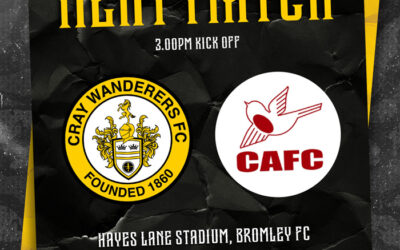 Cray Wanderers vs Carshalton Athletic – Isthmian Premier – Saturday 11th November, 3 pm – Match Preview, the thoughts of Neil Smith & Remembrance Weekend Message