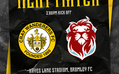 Cray Wanderers vs Hastings United – Isthmian Premier – Monday 1st January 2024 – 3 pm – Match Preview + A Happy New Year Message for all our supporters