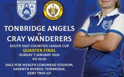 Tonbridge Angels Women 2 Cray Wanderers Women 0 – SCEWFL League Cup – Quarter Final – 7/1/24