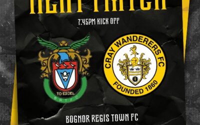 Bognor Regis Town vs Cray Wanderers – Isthmian Premier – Tuesday 9th January, 7.45 pm – Match Preview & Directions