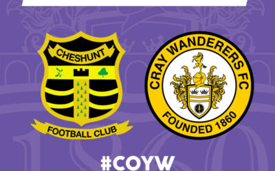 Cheshunt vs Cray Wanderers – Isthmian Premier, Saturday 17th February, 3 pm – Match Preview & Directions