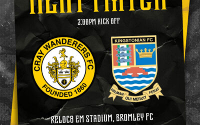 Cray Wanderers vs Kingstonian – Isthmian Premier – Saturday 24th February, 3 pm – Match Preview