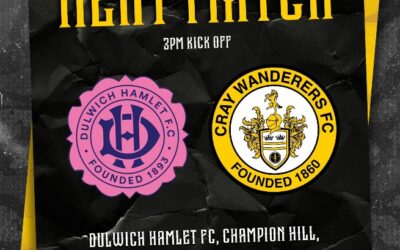 Dulwich Hamlet vs Cray Wanderers – Isthmian Premier – Saturday 27th April, 3 pm – Match Preview & Directions