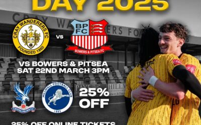 Cray Wanderers 4 Bowers & Pitsea 0 – Isthmian Premier – Saturday 22nd March – Match Report