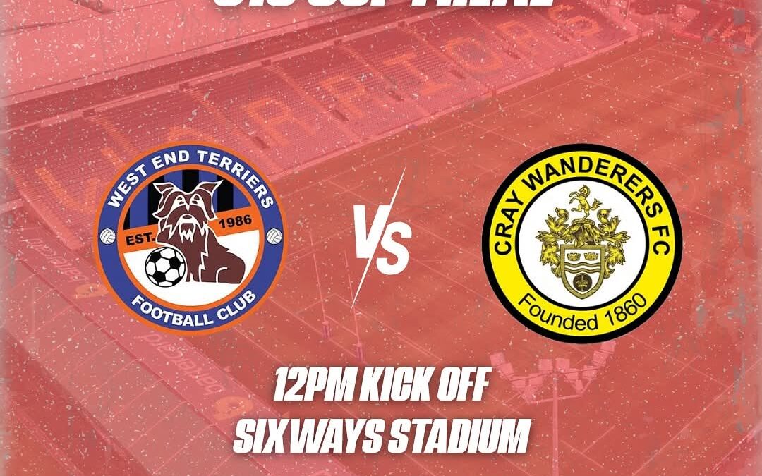 Good Luck to the Cray Wanderers U15s Girls in the JPL Warriors Cup Final vs West End Terriers – 10/5/25 @ Sixways Stadium, Worcester, 12 pm