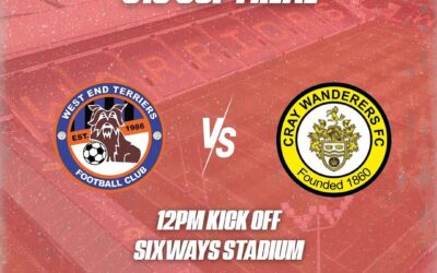 Good Luck to the Cray Wanderers U15s Girls in the JPL Warriors Cup Final vs West End Terriers – 10/5/25 @ Sixways Stadium, Worcester, 12 pm