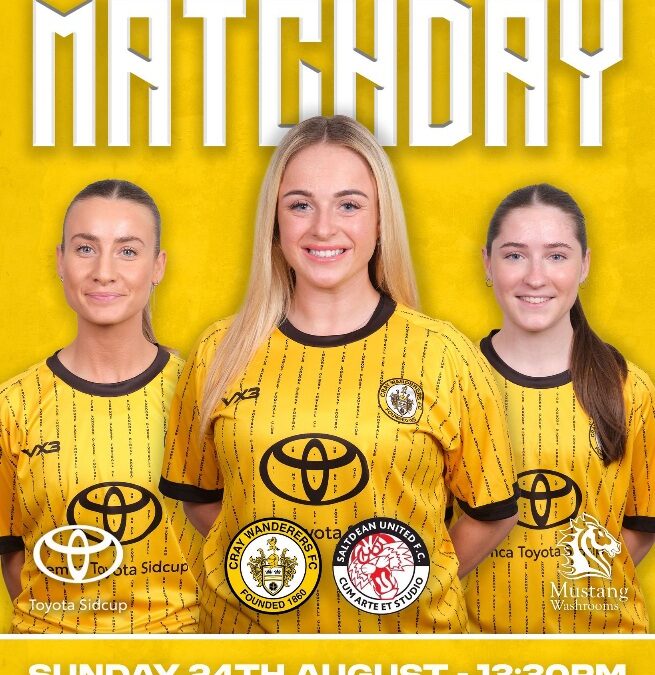 Cray Wanderers Women vs Saltdean United Women Development – PSF – Sunday 24th August, 1.30 pm