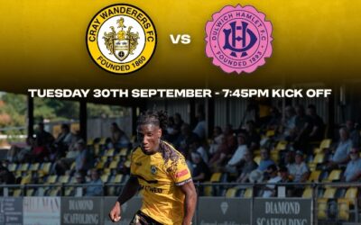 Cray Wanderers vs Dulwich Hamlet – Isthmian Premier – Tuesday 30th September, 7.45 pm – Match Preview