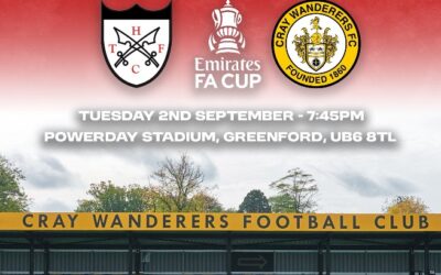 Hanwell Town vs Cray Wanderers – FA Cup 1st Qualifying Round Replay – Tuesday 2nd September, 7.45 pm – Match Preview, Admission & Directions – Winners at home to Bedfont Sports in 2nd Qualifying Round, 13/9/25