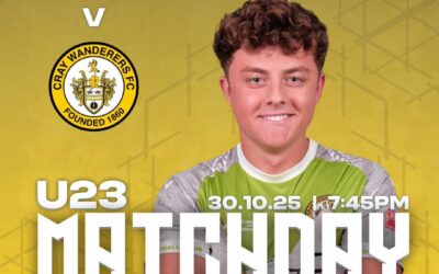 Staplehurst Monarchs U23s vs Cray Wanderers U23s – SCEFL Development League West – Thursday 30th October – 7.45 pm.