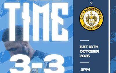 Chatham Town 3 Cray Wanderers 3 – Isthmian Premier – Saturday 18th October – Match Report