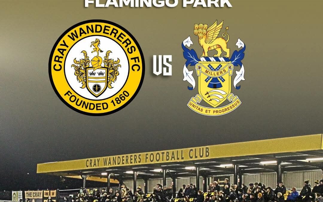 Cray Wanderers Fixtures Update – Cray Wanderers vs Aveley – Rescheduled for Friday 9th January, 2026, 7.45 pm.