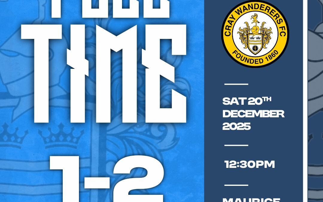 Wingate & Finchley 1 Cray Wanderers 2 – Isthmian Premier – Saturday 20th December – Match Report