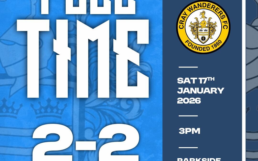 Hashtag United 2 Cray Wanderers 2 – Isthmian Premier – 17/1/26