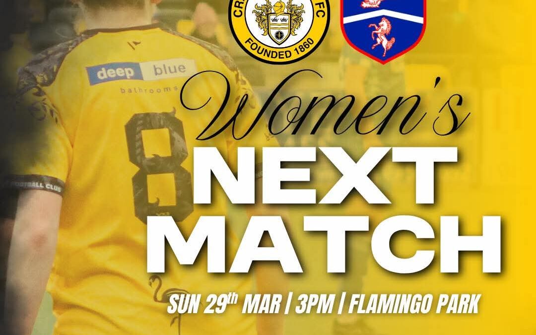 Cray Wanderers Women vs Tonbridge Angels Women – SECWFL Premier – Sunday 29th March – 3 pm – MATCH POSTPONED.