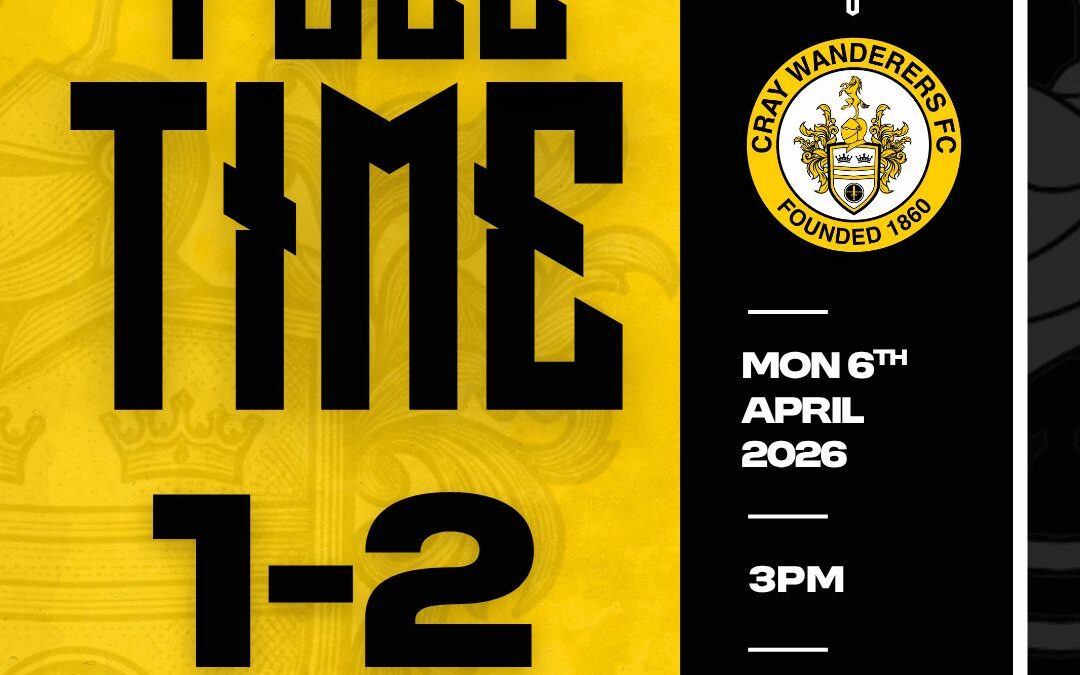 Cray Valley PM 1 Cray Wanderers 2 – Isthmian Premier – Monday 6th April – Match Report
