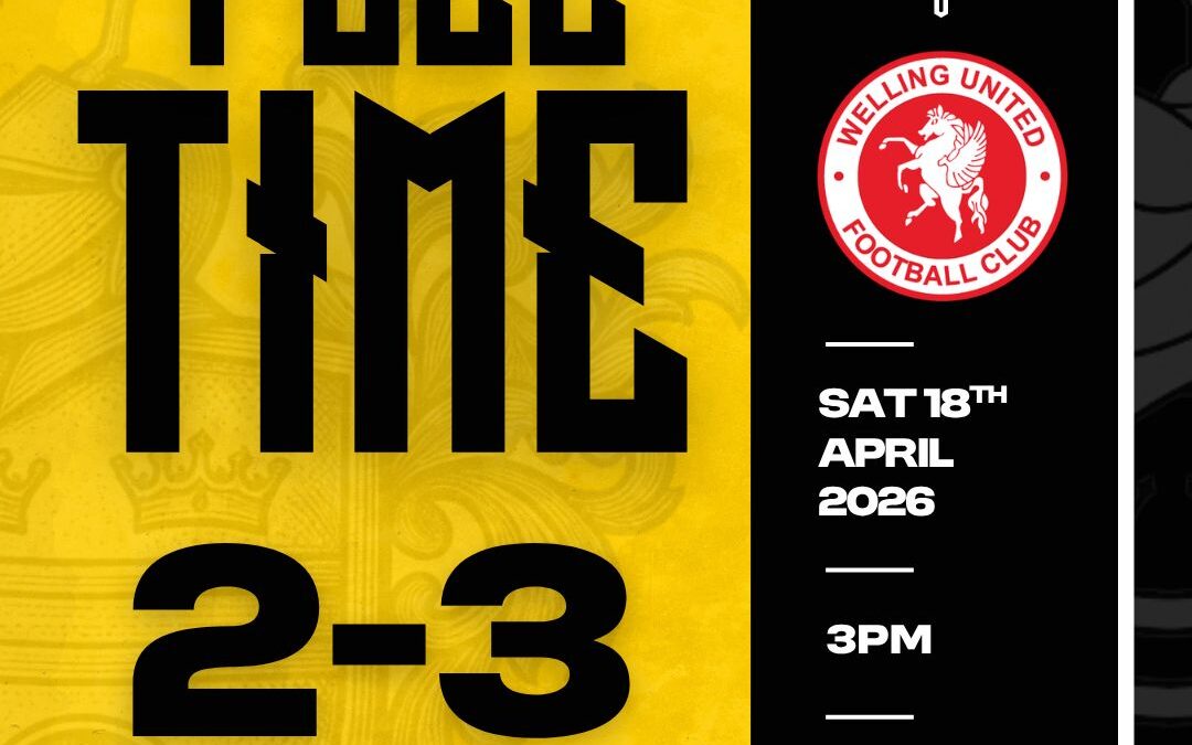 Cray Wanderers 2 Welling United 3 – Isthmian Premier – Saturday 18th April – Match Report