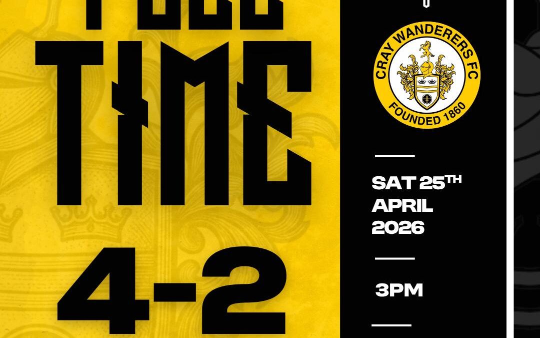Burgess Hill Town 4 Cray Wanderers 2 – Isthmian Premier – Saturday 25th April – Match Report
