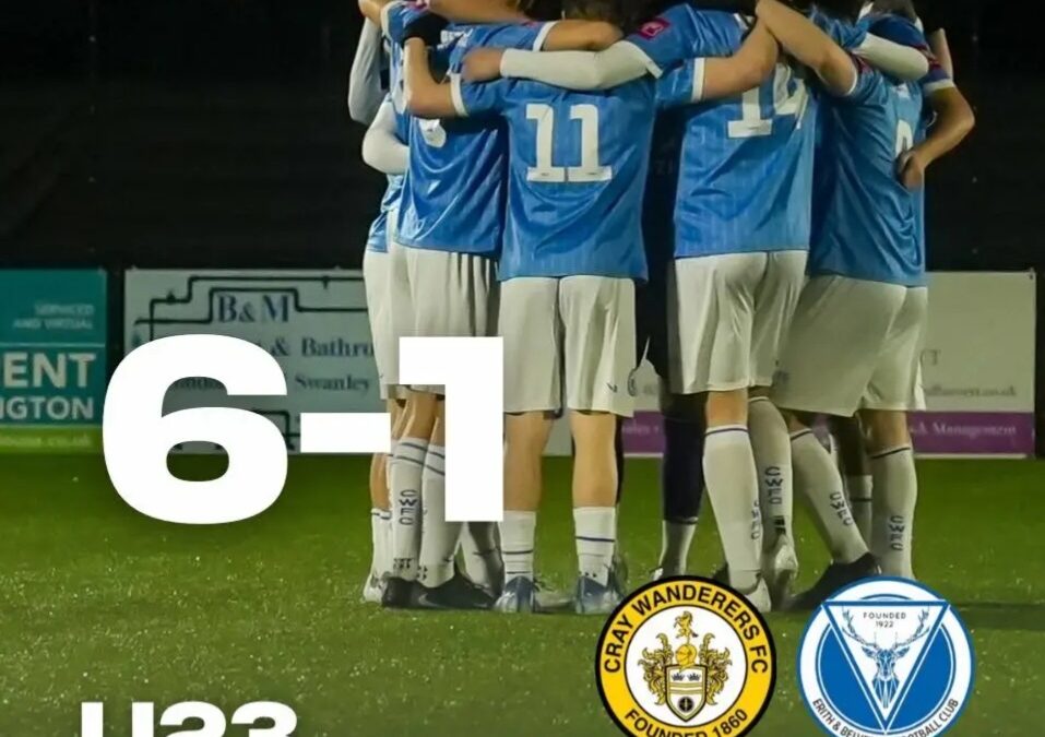 Cray Wanderers U23s 6 Erith & Belvedere U23s 1 – SCEFL Development West – 24/4/26