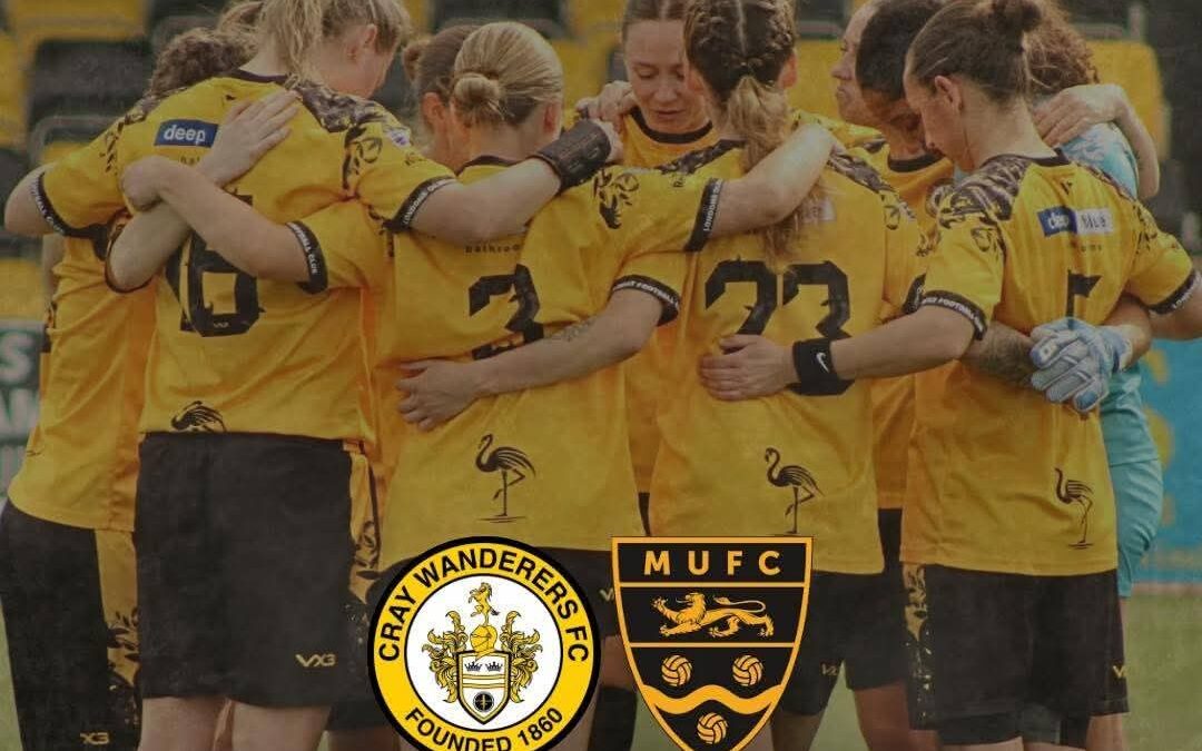 Cray Wanderers Women vs Maidstone United Women – SECWFL Cup Final – Thursday 28th May, 7.30 pm.