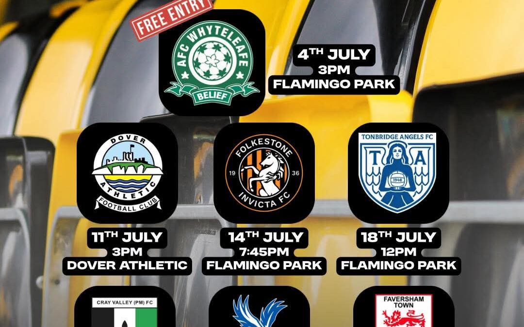 Cray Wanderers 1st Team Pre-Season Fixtures