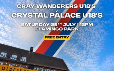 Cray Wanderers U18s v Crystal Palace U18s – Friendly – 25/7/26