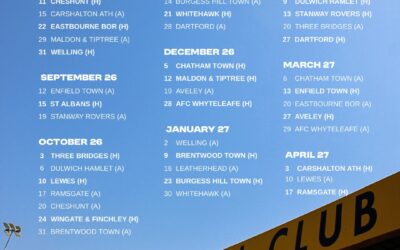 Cray Wanderers Isthmian Premier League Fixtures 2026-27