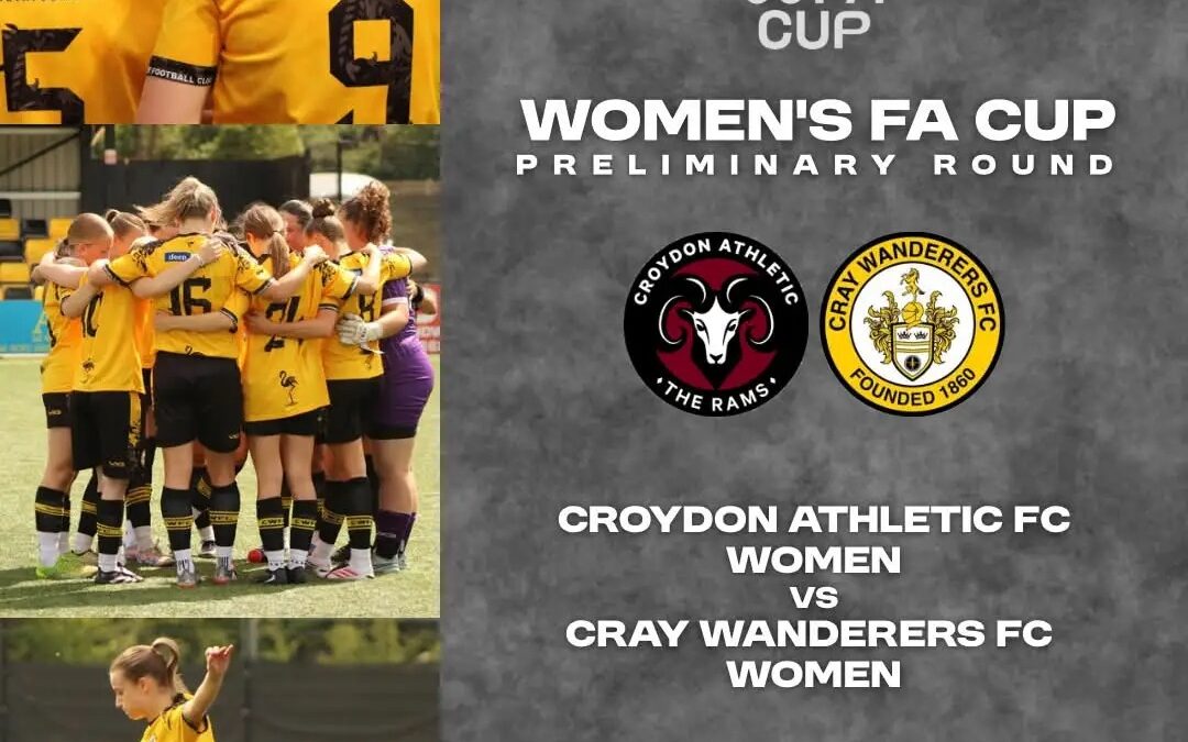 AFC Croydon Athletic Women vs Cray Wanderers Women – Adobe FA Women’s Cup Preliminary Round – 23/8/26, 2 pm