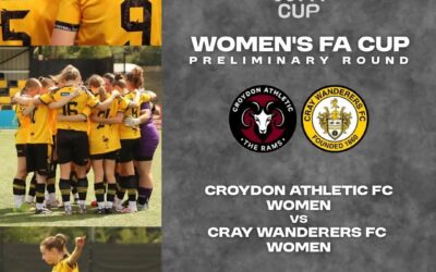 AFC Croydon Athletic Women vs Cray Wanderers Women – Adobe FA Women’s Cup Preliminary Round – 23/8/26, 2 pm