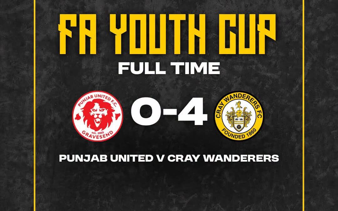 Punjab United Youth 0 Cray Wanderers Youth 4 – FA Youth Cup Preliminary Round – 3/9/26