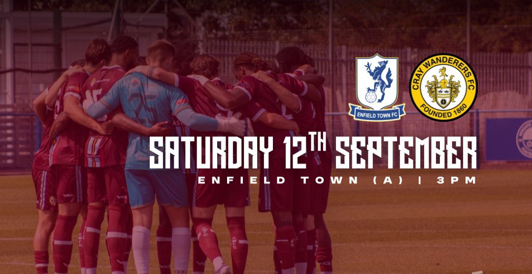 Enfield Town vs Cray Wanderers – Isthmian Premier – Saturday 12th September, 3 pm – Match Preview & Directions