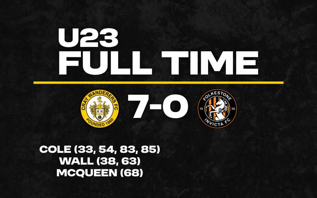 Cray Wanderers U23s 7 Folkestone Invicta U19s Academy 0 – Kent Intermediate Cup 1st Round – 25/9/26
