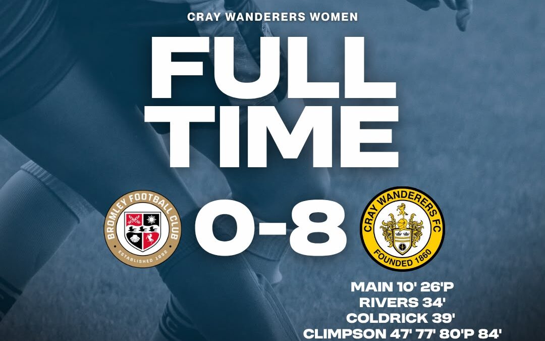 SECWFL Premier – Bromley FC Women Devp 0 v Cray Wanderers Women 8 – 27/9/26 – Match Report