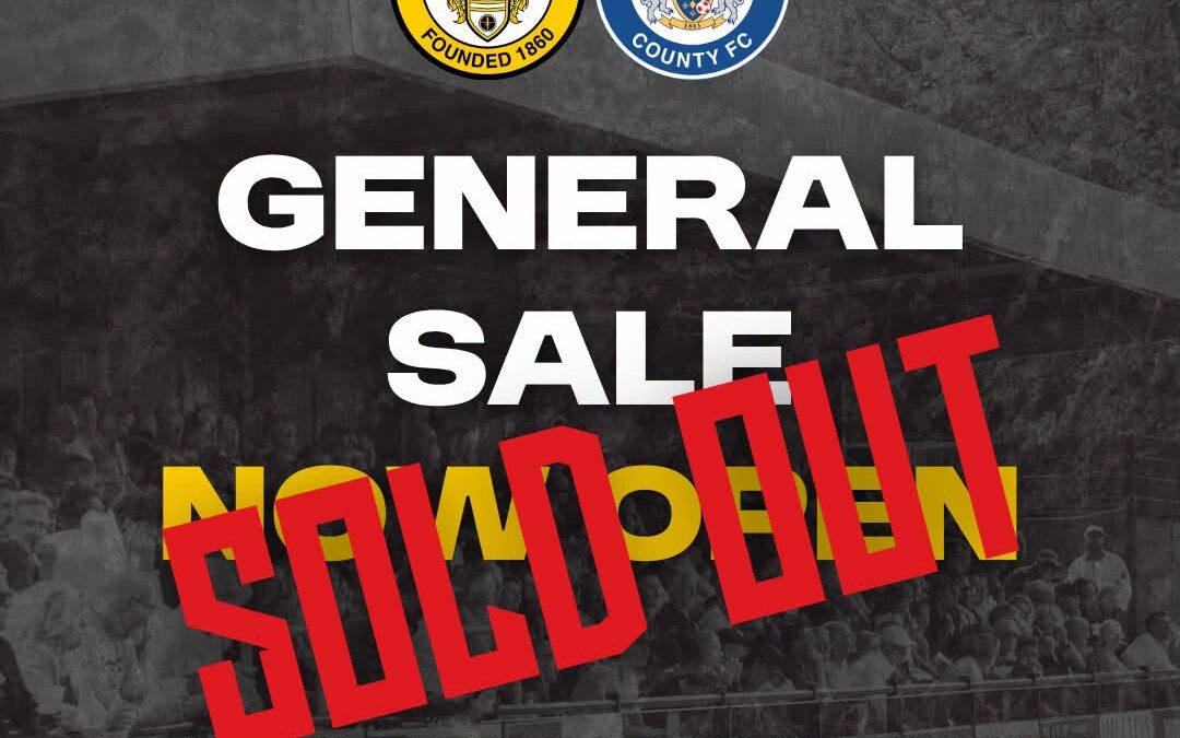 Cray Wanderers vs Stockport County – FA Cup 1st Round – Sunday 8th November, 2.15 pm. – GENERAL SALE TICKETS SOLD OUT!