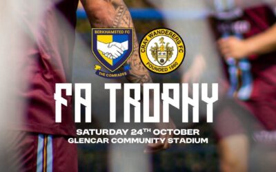 October Fixtures Updates – FA Trophy  1st Round – Berkhamsted v Cray Wanderers – 24/10/26, 3 pm – Wingate & Finchley